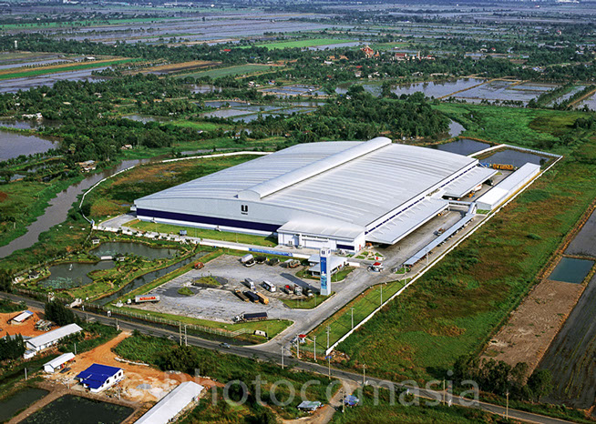 Aerial photo of Uniliver Werehouse outside of Bangkok
