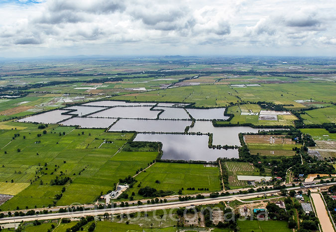 Water reservoir for paper factory in Thailand
