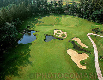 Aerial Photo of golf club hole number 15