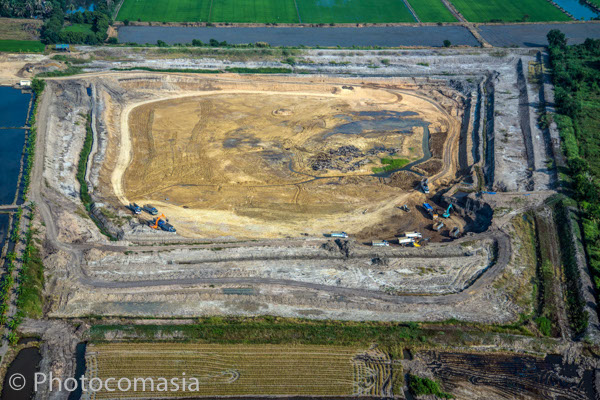 Laem Chaabang Port photo from the air,Thailand