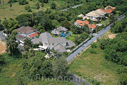 Bankok skyline to see Dusithani hotel Aerial photo of Bankok skyline to see Dusithani hotel
