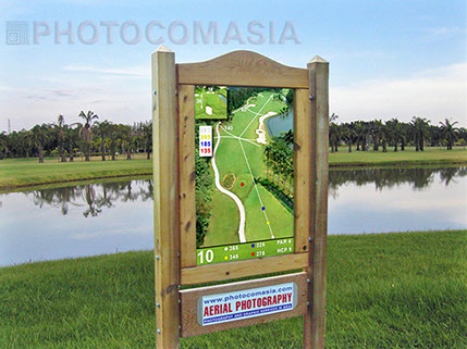 Photography of Golf tee sign in Bangkok Golf course