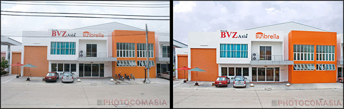BVZ Asia Warehouse Showing Image before retouching and after touching