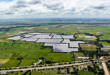 Water reservoir for paper factory in Thailand