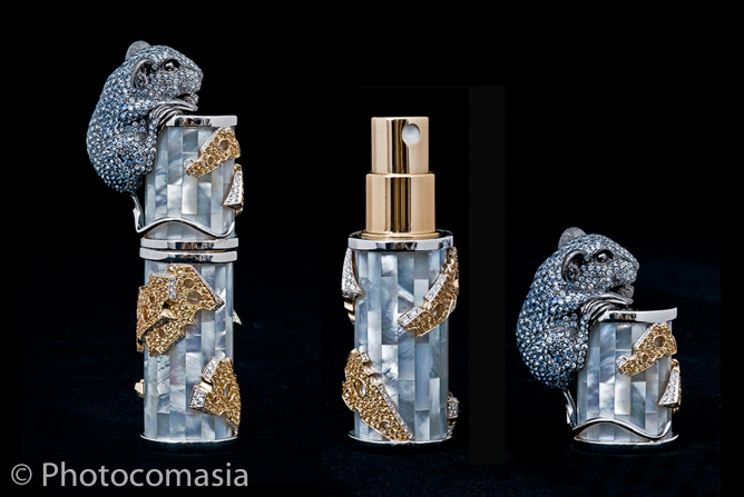 Gold ring with diamonds Gold ring with diamonds On the white background