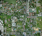 Ariel photo mapping In Bangkok In detail