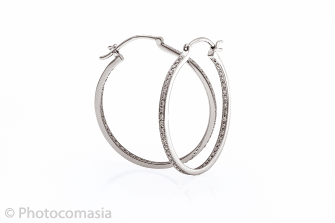 Gold ring with diamonds Gold ring with diamonds On the white background