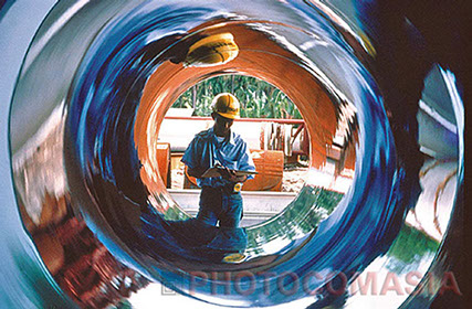Steel pipe inspection Steel pipe inspection in the factory In Bangkok