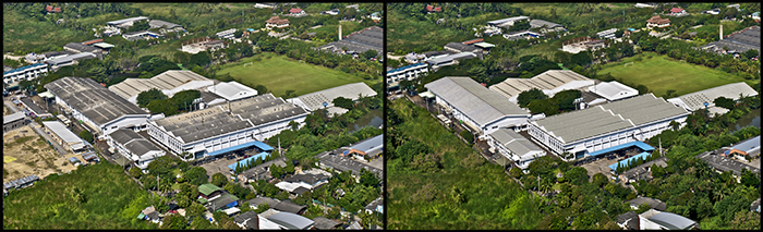 factory in Bangkok, Before and after Small factory in Bangkok, Before and after Retouching
