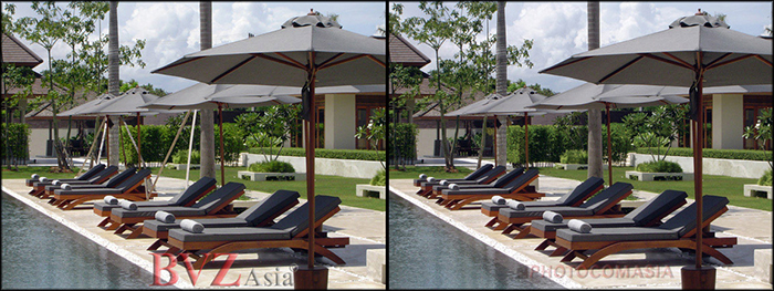 Picture before and after retouching Picture Hotel resort before and after retouching