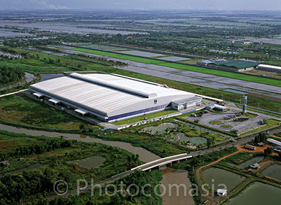 Aerial photo of Unilever warehouse, Thailand